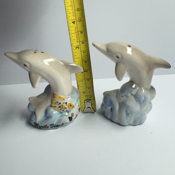 Vintage Ceramic Dolphin Salt and Pepper Shakers Myrtle Beach Souvenir *read* - Picture 5 of 6